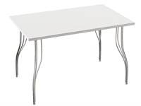 Стол обеденный прямоугольный TLC-1.2 (ОС-12), столешница ЛДСП  White In 2S, каркас Сталь  Aluminum Gloss,  742*1200*750 sppr5VVTtoAR72084