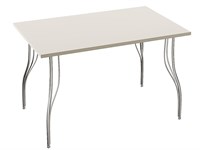 Стол обеденный прямоугольный TLC-1.2 (ОС-12), столешница ЛДСП  Cashmere In 2S, каркас Сталь  Aluminum Gloss,  742*1200*750 sppr5VVTtoAR77506