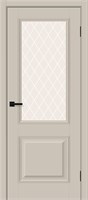 Межкомнатная дверь 200*90, Классик-13, Cream Silk / White Сrystal , ПЭТ sp2510BR_169-0531