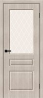 Межкомнатная дверь 200*90, Скинни-15, Cappuccino Melinga / White Сrystal , Эко Шпон sp2510BR_153-7477