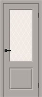 Межкомнатная дверь 200*90, Скинни-13, Grey Pro / White Сrystal , Винил sp2510BR_146-1791