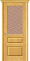 Межкомнатная дверь 200*90, М5, Т-04 (Медовый) / Кристалл , Массив sp2510BR_165-0265
