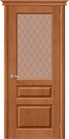 Межкомнатная дверь 200*90, М5, Т-05 (Светлый Лак) / Кристалл , Массив sp2510BR_011-0266