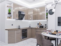 Кухонный гарнитур модульный Фьюжн-04 В*Ш*Г 2340*2200/1800*600, фасад МДФ  Gallant, корпус  Белый, столешница  Дуб табак ms2510VVT_29442