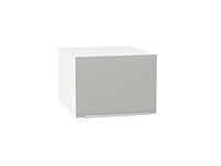 Шкаф верхний горизонтальный глубокий Фьюжн Белый, Silky Light Grey, 500 В*Ш*Г 358*500*576, фасад МДФ  Silky Light Grey, корпус  Белый ms2510VVT_66541