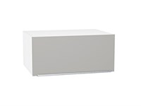 Шкаф верхний горизонтальный глубокий Фьюжн Белый, Silky Light Grey, 800 В*Ш*Г 358*800*576, фасад МДФ  Silky Light Grey, корпус  Белый ms2510VVT_66543