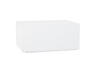 Шкаф верхний горизонтальный глубокий Фьюжн Белый, Silky White, 800 В*Ш*Г 358*800*576, фасад МДФ  Silky White, корпус  Белый ms2510VVT_51857