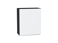 Шкаф верхний с 1-ой дверцей Фьюжн Graphite, Silky White, 720, 600 В*Ш*Г 716*600*320, фасад МДФ  Silky White, корпус  Graphite ms2510VVT_51968