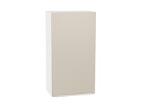 Шкаф верхний с 1-ой дверцей Фьюжн Белый, Cream Silk, 920, 500 В*Ш*Г 920*500*320, фасад МДФ  Cream Silk, корпус  Белый ms2510VVT_71901