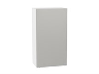 Шкаф верхний с 1-ой дверцей Фьюжн Белый, Silky Light Grey, 920, 500 В*Ш*Г 920*500*320, фасад МДФ  Silky Light Grey, корпус  Белый ms2510VVT_66584