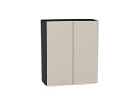 Шкаф верхний с 2-мя дверцами Фьюжн Graphite, Cream Silk, 720, 600 В*Ш*Г 716*600*320, фасад МДФ  Cream Silk, корпус  Graphite ms2510VVT_71939