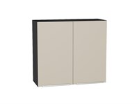 Шкаф верхний с 2-мя дверцами Фьюжн Graphite, Cream Silk, 720, 800 В*Ш*Г 716*800*320, фасад МДФ  Cream Silk, корпус  Graphite ms2510VVT_71940