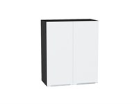 Шкаф верхний с 2-мя дверцами Фьюжн Graphite, Silky White, 720, 600 В*Ш*Г 716*600*320, фасад МДФ  Silky White, корпус  Graphite ms2510VVT_52036