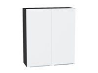 Шкаф верхний с 2-мя дверцами Фьюжн Graphite, Silky White, 920, 800 В*Ш*Г 920*800*320, фасад МДФ  Silky White, корпус  Graphite ms2510VVT_52048