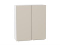 Шкаф верхний с 2-мя дверцами Фьюжн Белый, Cream Silk, 920, 800 В*Ш*Г 920*800*320, фасад МДФ  Cream Silk, корпус  Белый ms2510VVT_71906