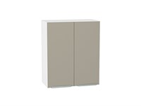 Шкаф верхний с 2-мя дверцами Фьюжн Белый, Silky Grey, 720, 600 В*Ш*Г 716*600*320, фасад МДФ  Silky Grey, корпус  Белый ms2510VVT_52037