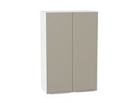 Шкаф верхний с 2-мя дверцами Фьюжн Белый, Silky Grey, 920, 600 В*Ш*Г 920*600*320, фасад МДФ  Silky Grey, корпус  Белый ms2510VVT_52050