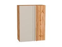 Шкаф верхний прямой угловой Фьюжн Дуб Вотан, Cream Silk, 920 В*Ш*Г 920*700*345, фасад МДФ  Cream Silk, корпус  Дуб Вотан ms2510VVT_71888