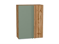 Шкаф верхний прямой угловой Фьюжн Дуб Вотан, Silky Mint, 920 В*Ш*Г 920*700*345, фасад МДФ  Silky Mint, корпус  Дуб Вотан ms2510VVT_60687