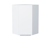Шкаф верхний угловой Фьюжн Белый, Silky White, 920 В*Ш*Г 920*600*600, фасад МДФ  Silky White, корпус  Белый ms2510VVT_52093
