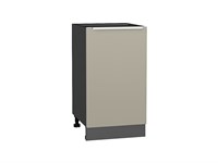 Шкаф нижний с 1-ой дверцей Фьюжн Graphite, Silky Grey, 450 В*Ш*Г 816*450*480, фасад МДФ  Silky Grey, корпус  Graphite ms2510VVT_52171