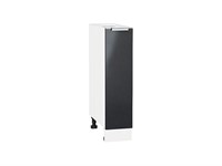 Шкаф нижний с 1-ой дверцей Фьюжн Белый, Anthracite, 200 В*Ш*Г 816*200*480, фасад МДФ  Anthracite, корпус  Белый ms2510VVT_66198