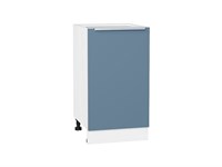 Шкаф нижний с 1-ой дверцей Фьюжн Белый, Silky Blue, 450 В*Ш*Г 816*450*480, фасад МДФ  Silky Blue, корпус  Белый ms2510VVT_52183