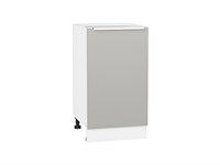 Шкаф нижний с 1-ой дверцей Фьюжн Белый, Silky Light Grey, 450 В*Ш*Г 816*450*480, фасад МДФ  Silky Light Grey, корпус  Белый ms2510VVT_66658
