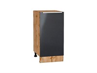 Шкаф нижний с 1-ой дверцей Фьюжн Дуб Вотан, Anthracite, 400 В*Ш*Г 816*400*480, фасад МДФ  Anthracite, корпус  Дуб Вотан ms2510VVT_60989