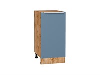 Шкаф нижний с 1-ой дверцей Фьюжн Дуб Вотан, Silky Blue, 400 В*Ш*Г 816*400*480, фасад МДФ  Silky Blue, корпус  Дуб Вотан ms2510VVT_60981