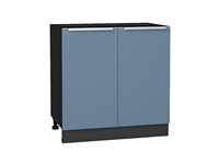 Шкаф нижний с 2-мя дверцами Фьюжн Graphite, Silky Blue, 800 В*Ш*Г 816*800*480, фасад МДФ  Silky Blue, корпус  Graphite ms2510VVT_52221