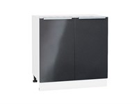 Шкаф нижний с 2-мя дверцами Фьюжн Белый, Anthracite, 800 В*Ш*Г 816*800*480, фасад МДФ  Anthracite, корпус  Белый ms2510VVT_36852