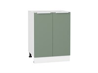 Шкаф нижний с 2-мя дверцами Фьюжн Белый, Silky Mint, 600 В*Ш*Г 816*600*480, фасад МДФ  Silky Mint, корпус  Белый ms2510VVT_52210