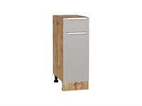 Шкаф нижний с 1-ой дверцей и ящиком Фьюжн Дуб Вотан, Silky Light Grey, 300 В*Ш*Г 816*300*480, фасад МДФ  Silky Light Grey, корпус  Дуб Вотан ms2510VVT_66648