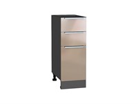 Шкаф нижний с 3-мя ящиками Фьюжн Graphite, Gallant, 300 В*Ш*Г 816*300*480, фасад МДФ  Gallant, корпус  Graphite ms2510VVT_36878