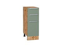 Шкаф нижний с 3-мя ящиками Фьюжн Дуб Вотан, Silky Mint, 300 В*Ш*Г 816*300*480, фасад МДФ  Silky Mint, корпус  Дуб Вотан ms2510VVT_61024