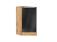 Шкаф нижний торцевой Фьюжн Дуб Вотан, Anthracite В*Ш*Г 816*296*554, фасад МДФ  Anthracite, корпус  Дуб Вотан ms2510VVT_61062