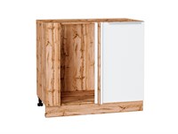 Шкаф нижний угловой Фьюжн Дуб Вотан, Silky White В*Ш*Г 816*890*480, фасад МДФ  Silky White, корпус  Дуб Вотан ms2510VVT_60722