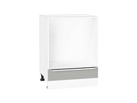 Шкаф нижний под духовку Фьюжн Белый, Silky Light Grey, 600 В*Ш*Г 816*600*476, фасад МДФ  Silky Light Grey, корпус  Белый ms2510VVT_66635