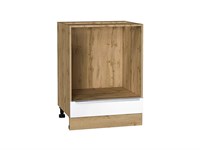 Шкаф нижний под духовку Фьюжн Дуб Вотан, Silky White, 600 В*Ш*Г 816*600*476, фасад МДФ  Silky White, корпус  Дуб Вотан ms2510VVT_60930