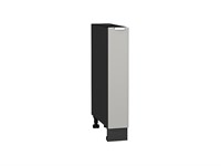 Шкаф нижний бутылочница Фьюжн Graphite, Silky Light Grey, 150 В*Ш*Г 816*150*480, фасад МДФ  Silky Light Grey, корпус  Graphite ms2510VVT_66642