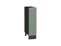 Шкаф нижний бутылочница Фьюжн Graphite, Silky Mint, 200 В*Ш*Г 816*200*480, фасад МДФ  Silky Mint, корпус  Graphite ms2510VVT_52114