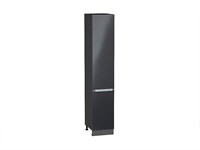 Шкаф пенал с 2-мя дверцами Фьюжн Graphite, Anthracite, 2140, 400 В*Ш*Г 2132*400*576, фасад МДФ  Anthracite, корпус  Graphite ms2510VVT_45108