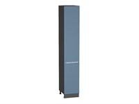 Шкаф пенал с 2-мя дверцами Фьюжн Graphite, Silky Blue, 2340, 400 В*Ш*Г 2336*400*576, фасад МДФ  Silky Blue, корпус  Graphite ms2510VVT_52349