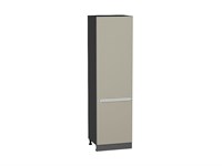 Шкаф пенал с 2-мя дверцами Фьюжн Graphite, Silky Grey, 2140, 600 В*Ш*Г 2132*600*576, фасад МДФ  Silky Grey, корпус  Graphite ms2510VVT_52336