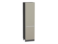 Шкаф пенал с 2-мя дверцами Фьюжн Graphite, Silky Grey, 2340, 600 В*Ш*Г 2336*600*576, фасад МДФ  Silky Grey, корпус  Graphite ms2510VVT_52338
