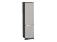 Шкаф пенал с 2-мя дверцами Фьюжн Graphite, Silky Light Grey, 2340, 600 В*Ш*Г 2336*600*576, фасад МДФ  Silky Light Grey, корпус  Graphite ms2510VVT_66733