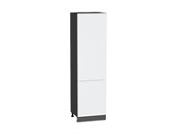 Шкаф пенал с 2-мя дверцами Фьюжн Graphite, Silky White, 2140, 600 В*Ш*Г 2132*600*576, фасад МДФ  Silky White, корпус  Graphite ms2510VVT_52330