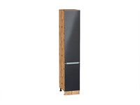 Шкаф пенал с 2-мя дверцами Фьюжн Дуб Вотан, Anthracite, 2140, 400 В*Ш*Г 2132*400*576, фасад МДФ  Anthracite, корпус  Дуб Вотан ms2510VVT_60718