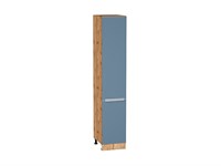 Шкаф пенал с 2-мя дверцами Фьюжн Дуб Вотан, Silky Blue, 2140, 400 В*Ш*Г 2132*400*576, фасад МДФ  Silky Blue, корпус  Дуб Вотан ms2510VVT_60710